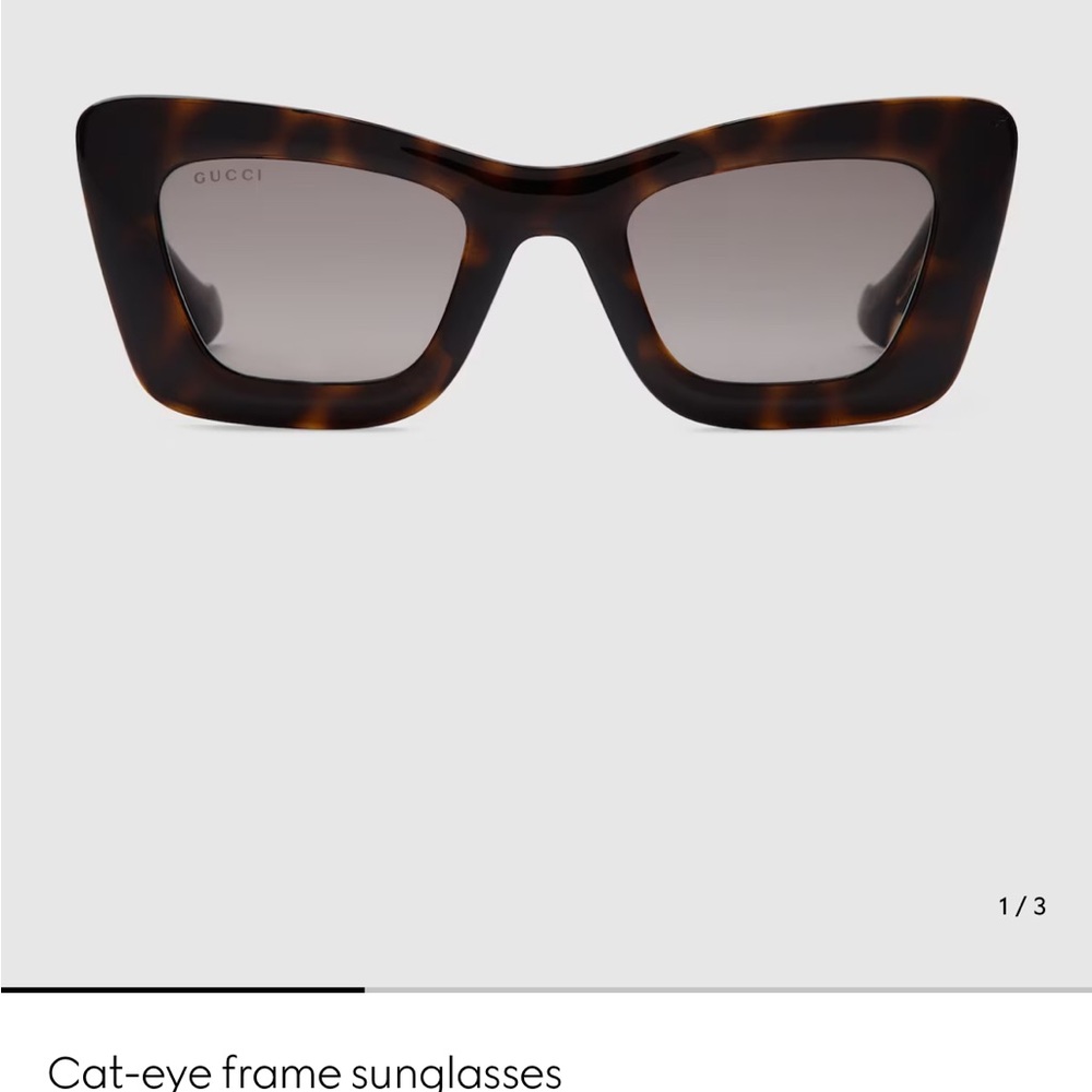 Gucci Brown Cat-Eye Sunglasses Bold Design